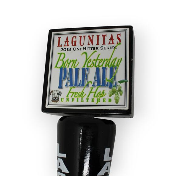 Lagunitas Born Yesterday Pale Ale Craft Draft Beer Tap Handle 2018 OneHitter - Picture 2 of 10